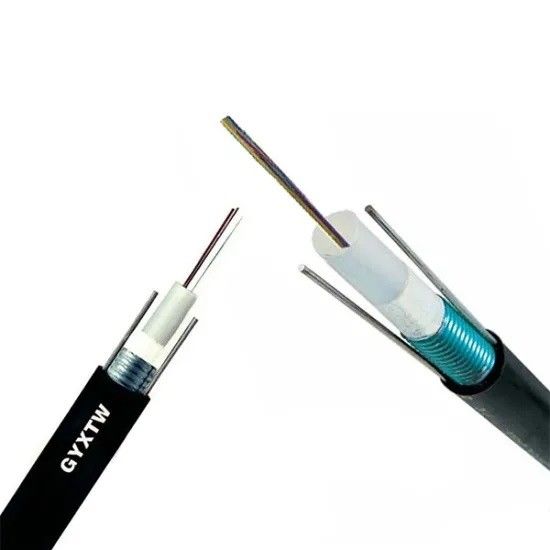Outdoor Aerial Fiber Optic Cable Anti UV Steel Tape Armoured Ofc Cable PE Jacket