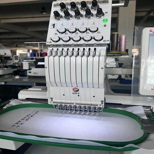 Single Head 12 Needle Computerized Embroidery Machine For Home Sewing
