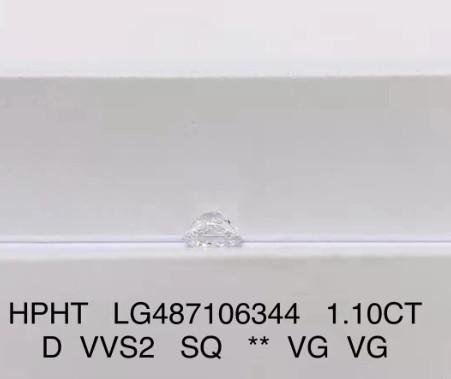 1.1 Ct Princesa Corte Laboratório Diamante Crescido Jóias D VVS2 HPHT Laboratório Diamante Crescido