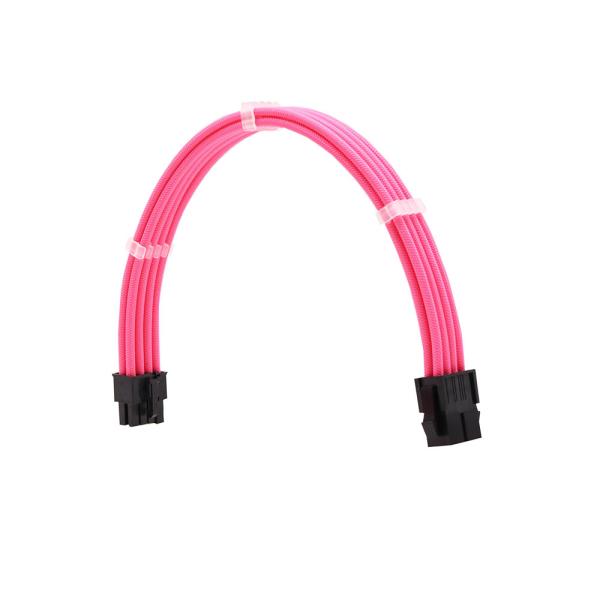 Arc Extension cable kits ATX 24pin*2  4+4Pin EPS*1  8Pin PCIE*2  6Pin PCIE*2 Sleeved Power Supply Extension Cable With Pink