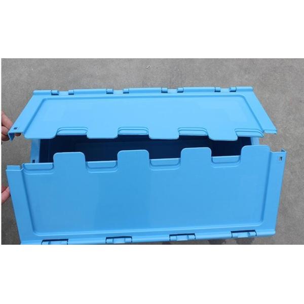 Foldable and Stackable Plastic Boxes Cleanable Rectangle Shape for Auto Parts Storage