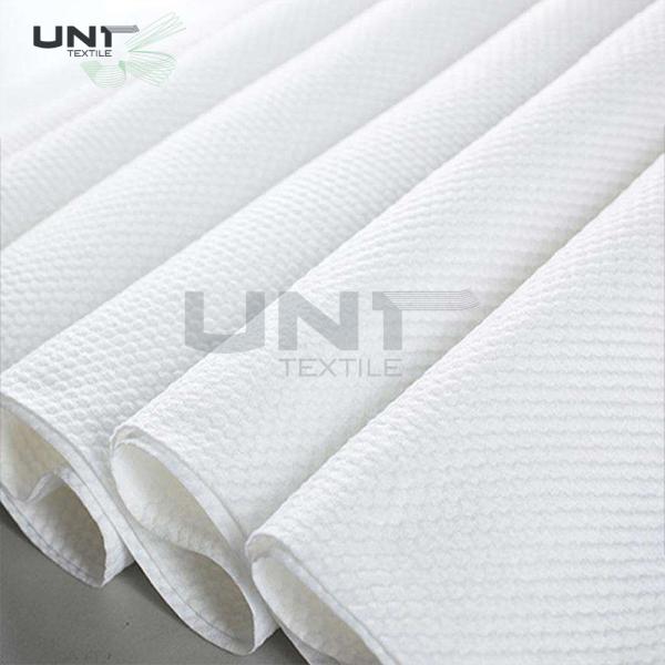 Cruz de Dot Pattern Spunlace Nonwoven Fabric de la perla que traslapa la anchura del 10cm