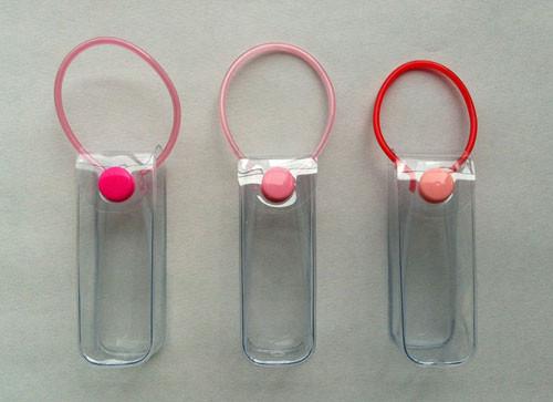 SCCP BPA PVC Button Bag , ISO9000 Clear PVC Cosmetic Bag Portable case