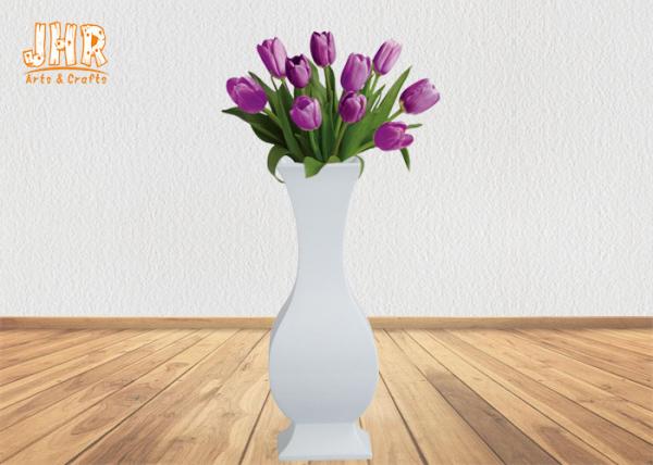 Decorative Glossy White Fiberglass Centerpiece Table Vases Floor Vases