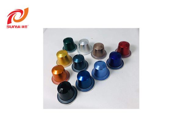 Recyclable Aluminum Compatible Nespresso Coffee Capsules / Empty Aluminum Nespresso Capsules