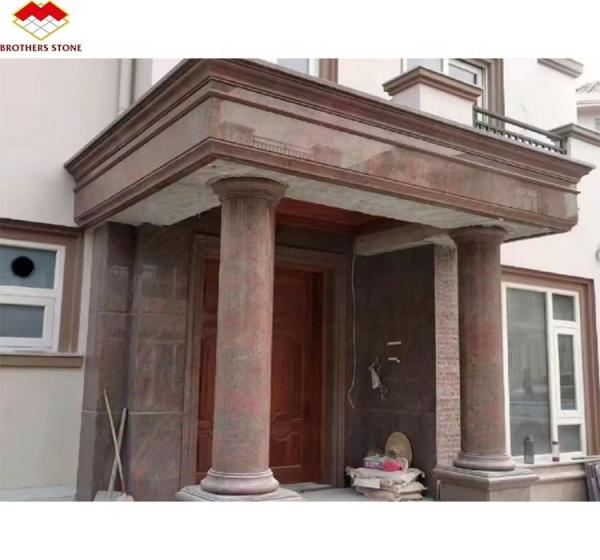 2700kg/m3 Granite Stone Hand Carved Cut-to-Size Pillar for Exterior Column Design