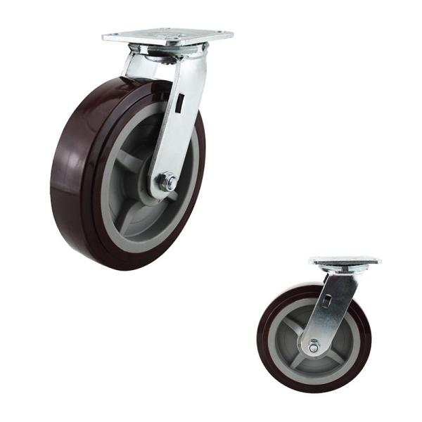 Flat Tread  200mm Silent Wheel 300kg Swivel PU Castor