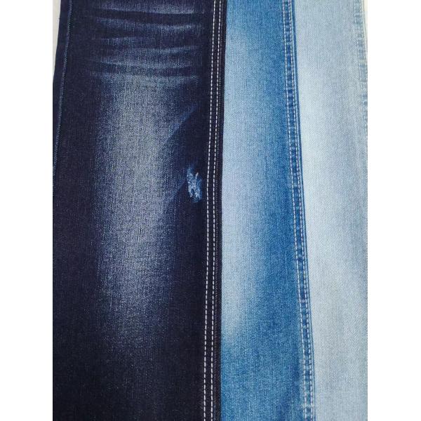 10.7oz Dark Indigo Stretch Denim Fabric 3/1 Right Twill 8S For Boyfriend Jeans