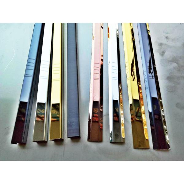 stainless steel metal floor strip trim edges brushed finish tile trim