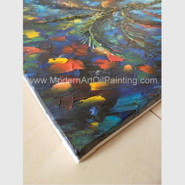Hand Painted Palette Knife Oil Painting Seascape Gulf of Mexico Wall Art Decoration