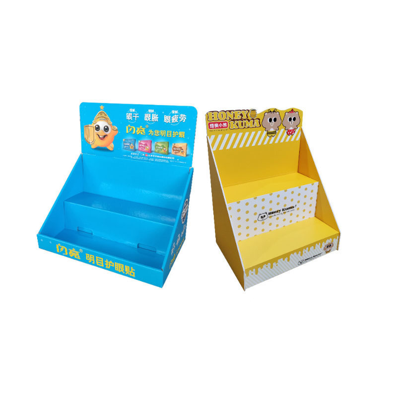 Custom Logo Commercial Sectional Display Furniture Cardboard Counter Top Display Stands