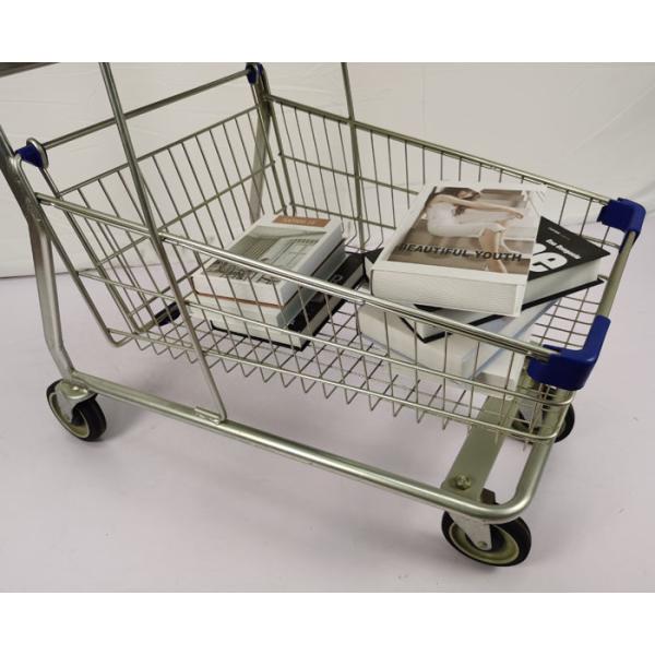 Корзина супермаркета цинка вагонетки корзины для товаров двойного слоя покрытая порошком