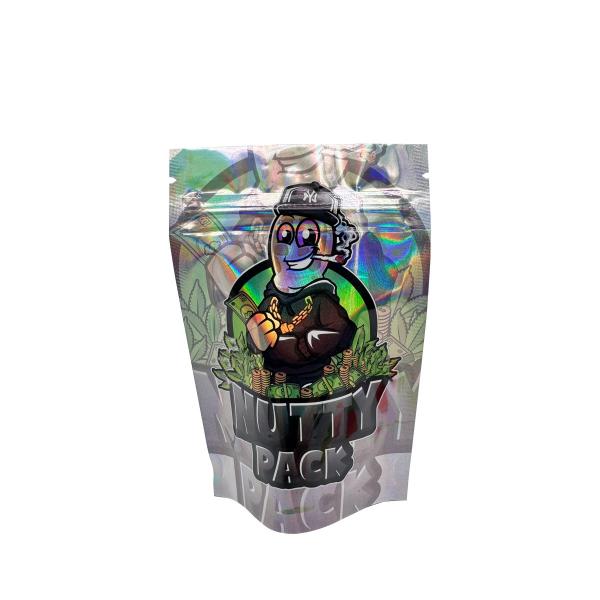Custom Digital Printed Aluminum Foil Coated Stand Up Hologram Pouch with Zipper For Flower, Weed, Herb, Cookies Pack