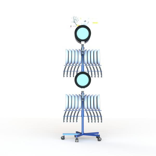 Knock Down Construction Metal Floor Rack With Hook Hanging Pans