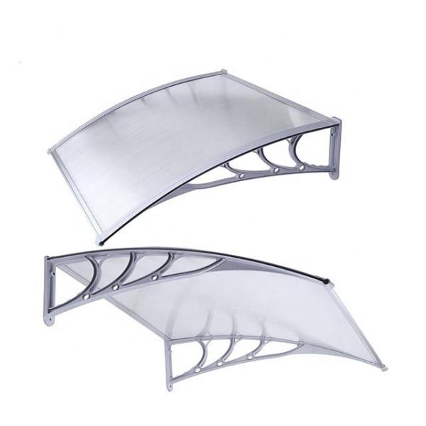 Plastic Canopy with Blue PC Sheet Sail Finishing Awning Bracket