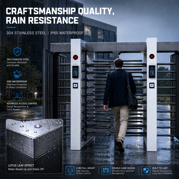 Outdoor Stadium Full Height Turnstile With NFC Bidirectional Access & Anti-tailgating