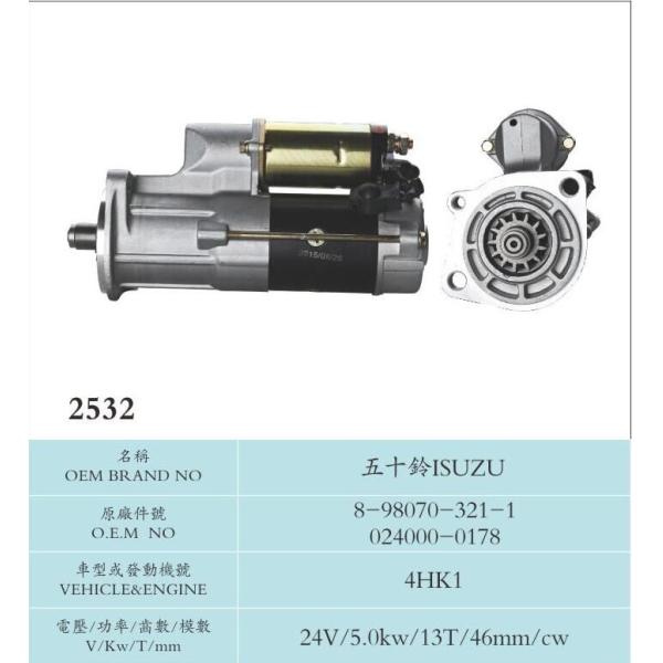 Car Accessories Nikko Starter Motor Isuzu 8-98070-321-1 024000-0178 , 100% New 4HK1