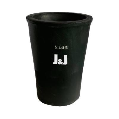 Capacity 1 - 100kg Silicon Carbide Graphite Crucible Induction Heating Straight Cylindrical