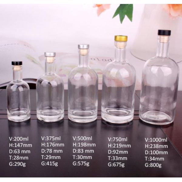Flint Glass Liquor Bottles