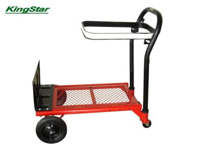 4 In 1 Hand Truck Trolley , Portable Flatbed Folding Handcart 300Lx150Wmm Toe Plate