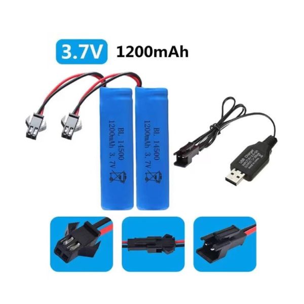 3.7V 14500 & 18650 Li-ion Batteries with Protection Circuit - Safe, Rechargeable for Toys, RC Cars