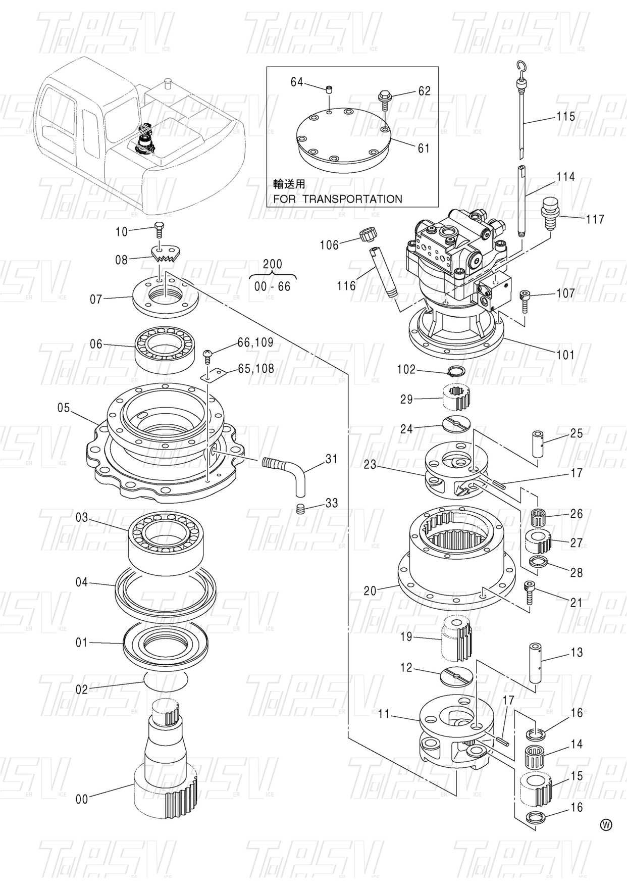2042965 Planetary Reducer ZX120 Excavator Swing 2 Stage Planetary Carrier Heavy Duty Component Engineered For Excavator Construction Machinery And Equipment
