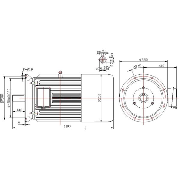 генератор постоянного магнита 300rpm 400V 60HZ 50Kw энергосберегающий