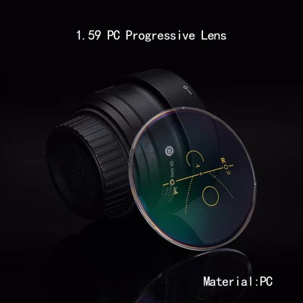 Resistente a impactos finos 1.59 PC Lentes AR Revestimento Conforto Lentes progressivas digitais