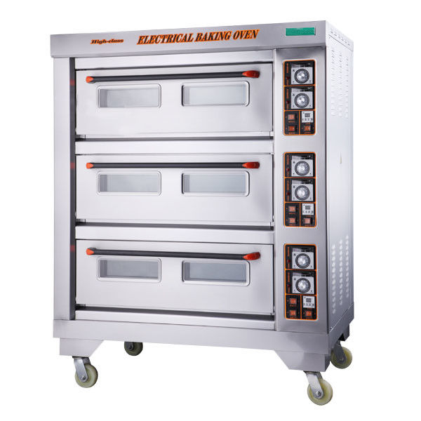Three Deck 1220mm 19.8kw Industrial Bakery Oven