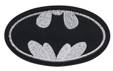 Embroidery Iron On Applique Patch 4 BATMAN LOGO Heat Cut Border