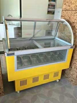 Small Glass Door Refrigerator And Freezer For Ice Porridge Display