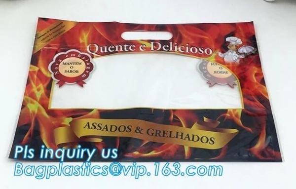 Slider Resealable Zipper, Doypack, Roast Chicken Stand Up Pouch With Vent Hole, Bottom Gusset Self Standing