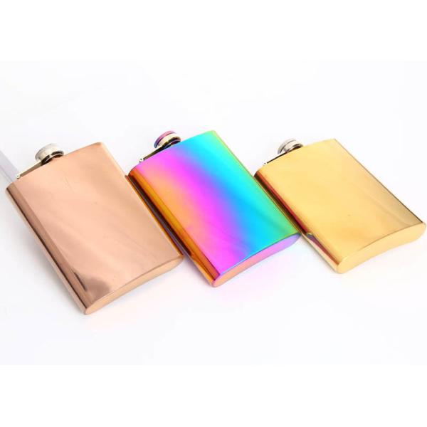 Colorful Kitchen Household Items 8oz Small Whiskey Flask Electroplated Seven Color