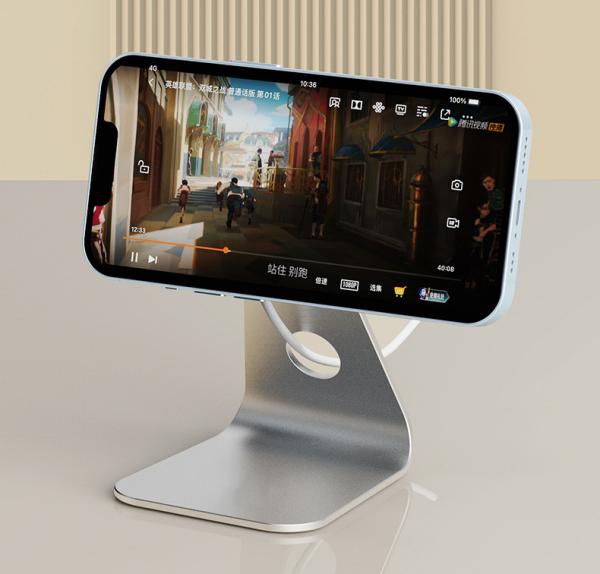 Custom Logo Anti Skid Wireless Charger Corporate Gift Aluminum Alloy Stand For Phone