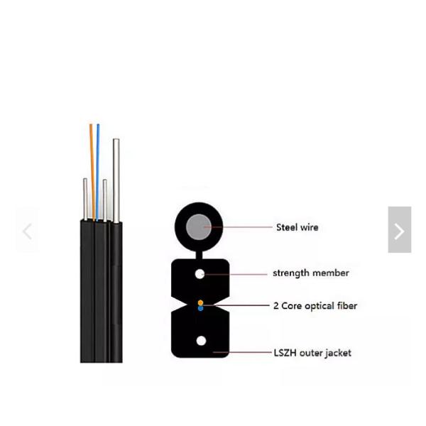 Ядр кабеля падения кабеля оптического волокна FTTH GJYXFCH на открытом воздухе само- поддерживая одиночное двойное