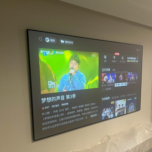 8K 3D Fixed Frame Screen Fresnel Anti Light Projector Screen