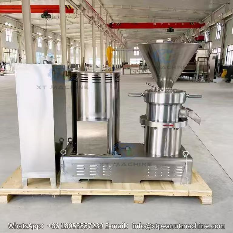 PLC Control Food Grade Industrial Colloid Mill Sesame Peanut Butter Grinder Multifunctional Nut Paste Making Equipment