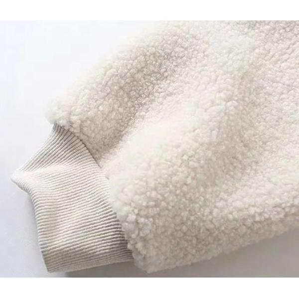 Unisex Fleece xxxl Sherpa Fur Lined Hoodie Embroidery Warm Fluffy Hoodie