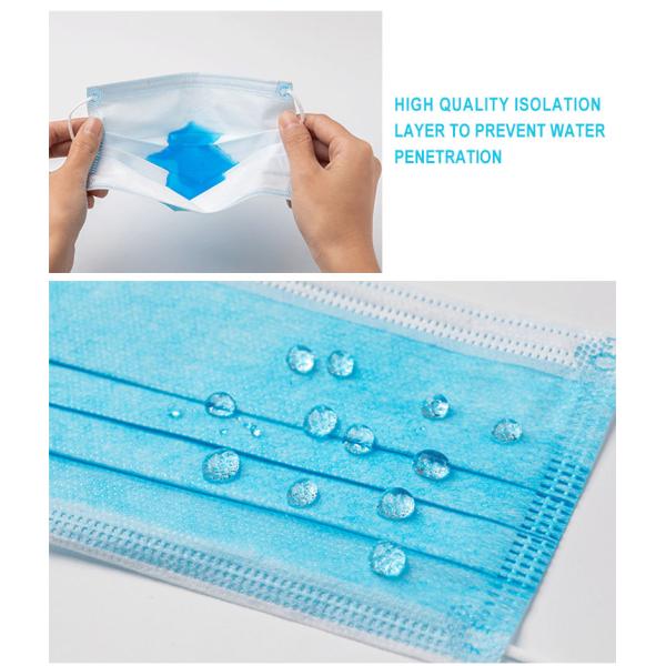 White 3 Ply Disposable Face Mask  Antiviral Anti Fog Anti Dust Protective