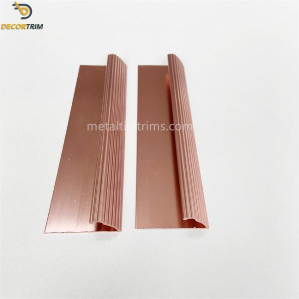 Fluted Carpet Transition Strip Shiny Rose Red 8.4mm X 3000mm