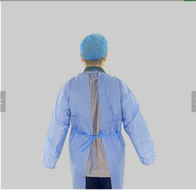 Non Woven Fabric Breathable 120cm Disposable Medical Isolation Gown