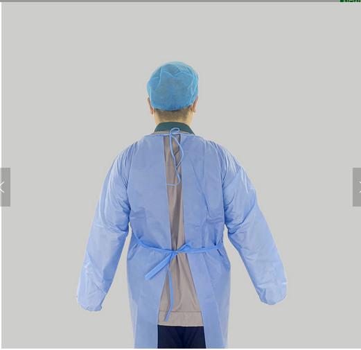 Non Woven Fabric Breathable 120cm Disposable Medical Isolation Gown