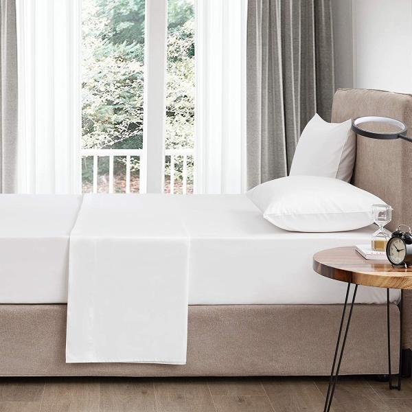 4 Piece 100% Cotton Luxury Soft Breathable Deep Pocket Bed Sheet Set with Portable