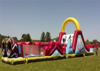 Carrera de obstáculos inflable grande EN14960, carrera de obstáculos del túnel para el jardín