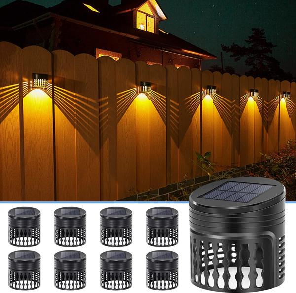 New Model Waterproof IP65  Solar Garden Decoration Fence Light Outdoor Solar Led Wall Lamp  For Patio Lawn