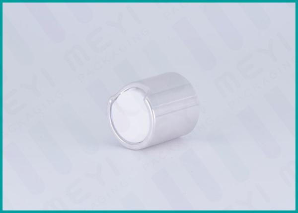 Shiny Silver All Plastic Disc Top Cap 20/410 Screw Cap With White Top Cap