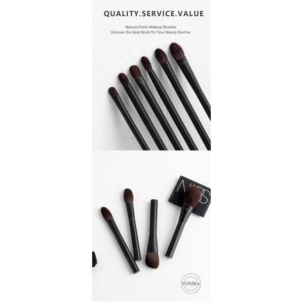 Vonira Beauty Premium Natural Hair 11 Pieces Cosmetic Makeup Brushes Set OEM ODM