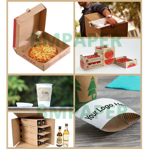 140gsm + 170gsm Printed Single Wall Corrugated Board For Coffee Sleeves E Flute