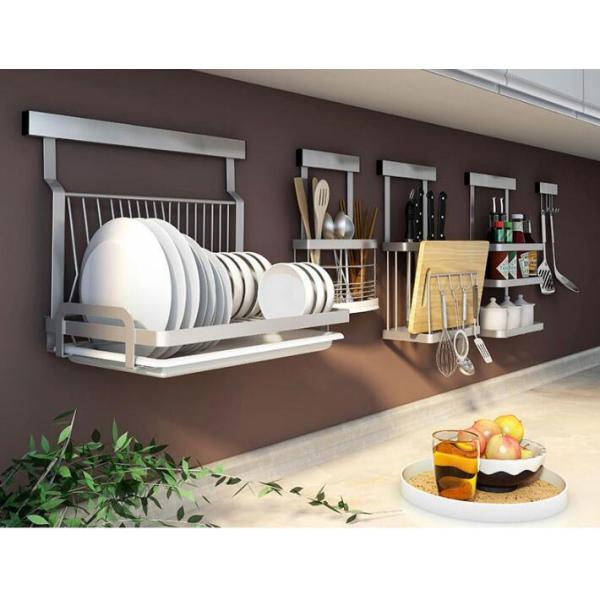 SS Foldable Kitchen Draining Rack / Kitchen Dish Rack L400×W260×H370mm