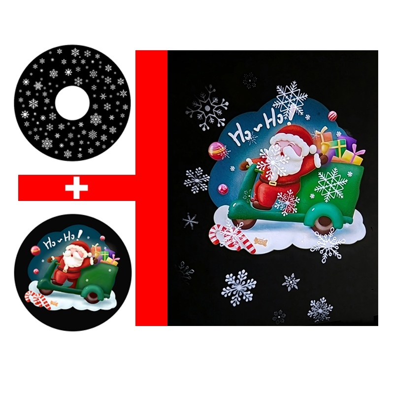 60W LED Outdoor 2in1 Christmas Gobo Projector Snowflake Pattern Light